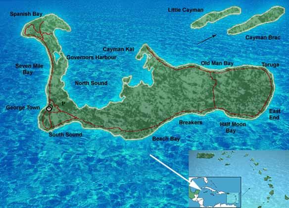 The Cayman Islands Map